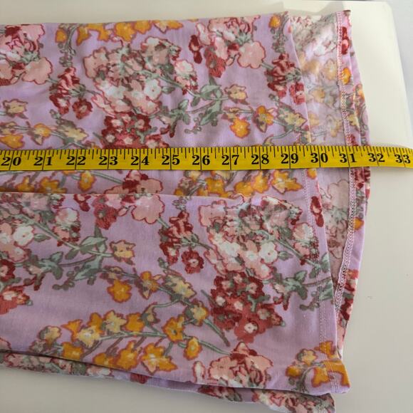 Wonderly Top Size 1X Purple Lilac Floral Boho Whimsical Prairie Flowy - Picture 14 of 15
